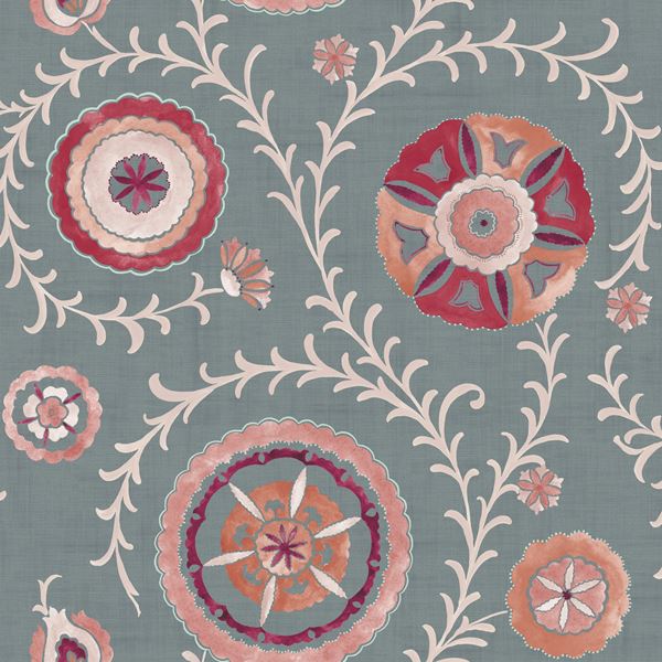 Nahlia Trail Wallpaper - Spice Blue